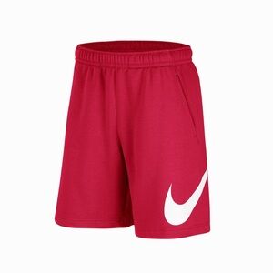 Red Nike Swoosh Mens Cotton Shorts